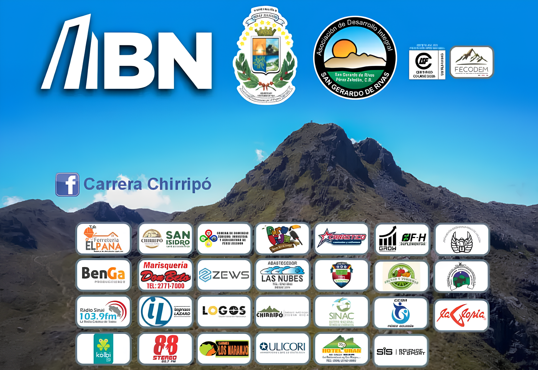 patrocinadores carrera chirripo